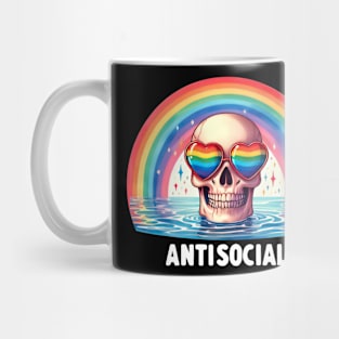 Anti Social Skeleton | T Shirt Design Mug